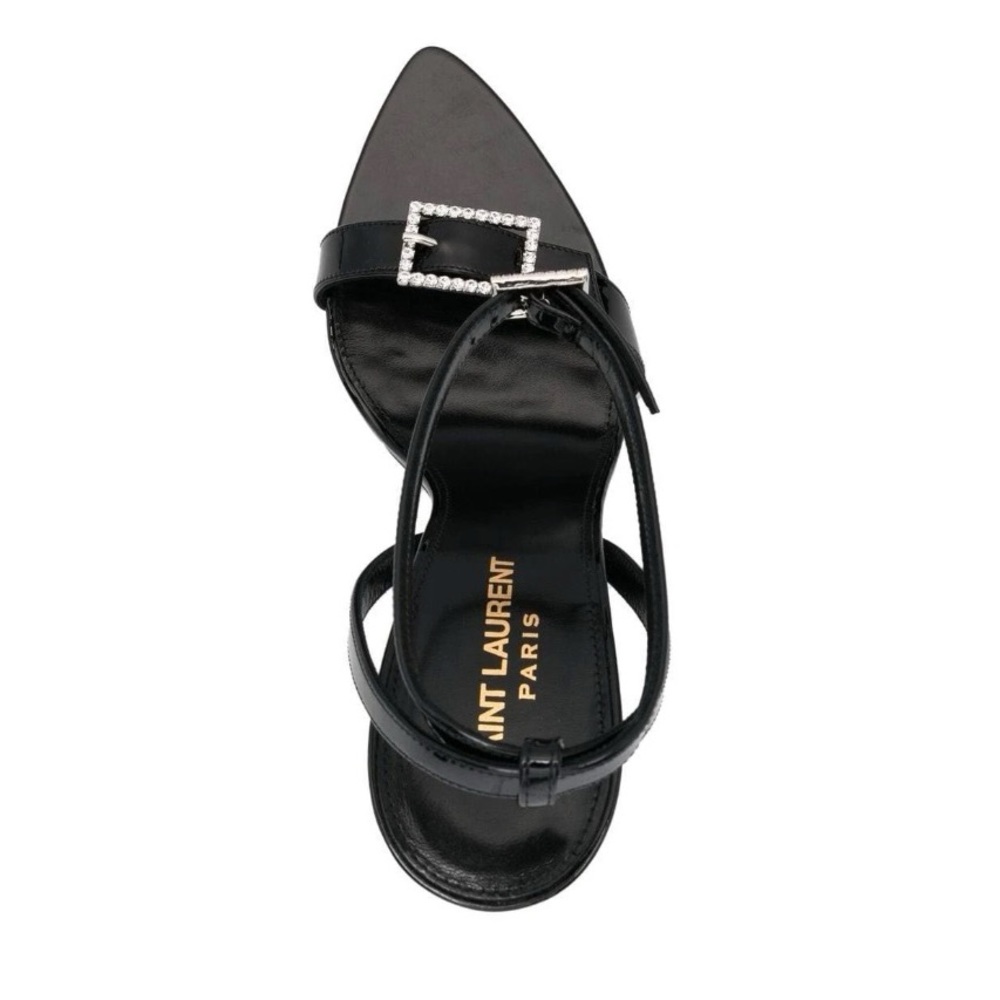 Saint Laurent Gippy 110mm Buckled Sandals - Black - Picture 3 of 7